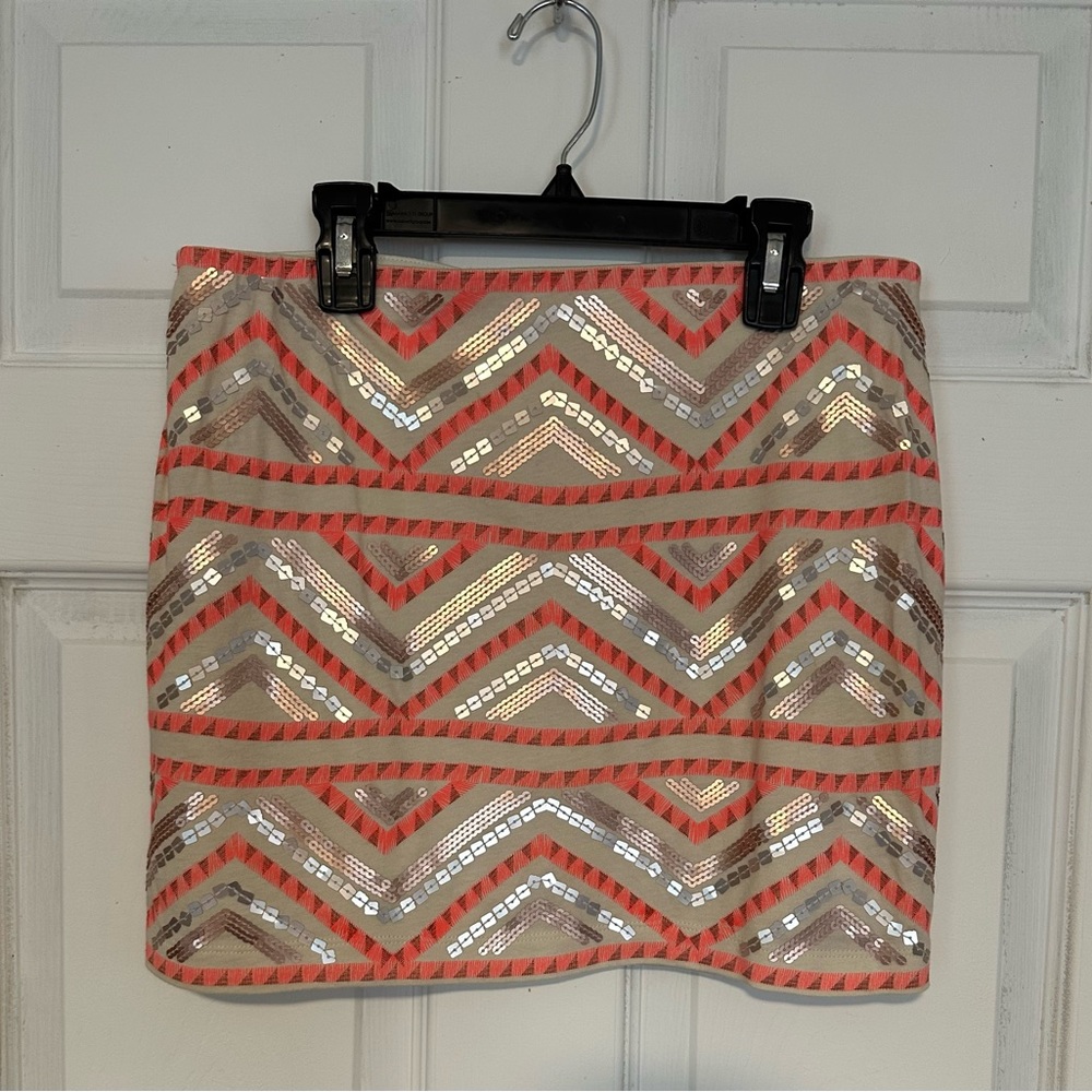 Express sequin mini skirt size Small
